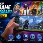 Tren game mobile terbaru di Indonesia dengan ilustrasi gamer memainkan game di smartphone.